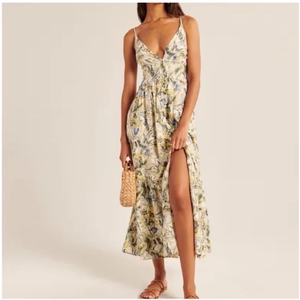 Abercrombie button - through maxi dress size large